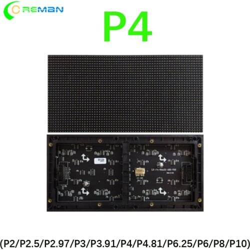 Indoor 3in1 SMD RGB Full color P4 LED display panel module rgb color p4 led panel 128*256mm p4 stage led module
