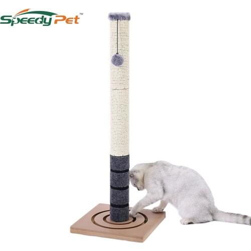High quality Tall Cat Scratching Post Cat Interactive Toys Cat Scratch Post Cats Kittens Plush Sisal Scratch Pole Cat Scratcher