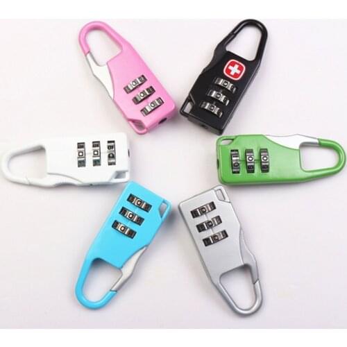 3 Dial Digit Password Lock Combination Suitcase Luggage Metal Code Password Locks Padlock Travel Safe Anti-Theft Door Locks