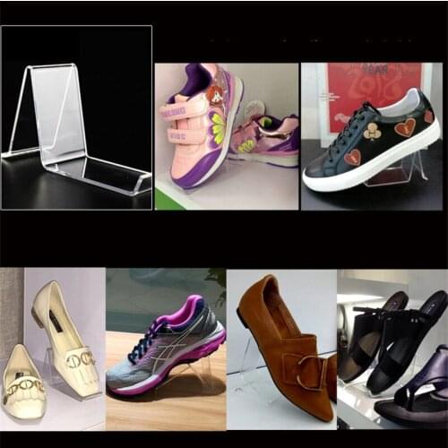 100pcs/lot Acrylic Shoe Holder Support Display Rack Sandal Holder Display Rack Factory Wholesale