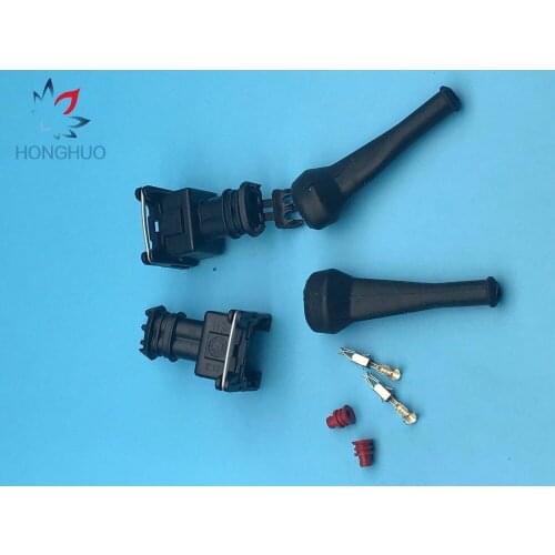 100pcs/lot EV1 282189-1 For Junior Power Timer 2 Way Fuel Injector Connector