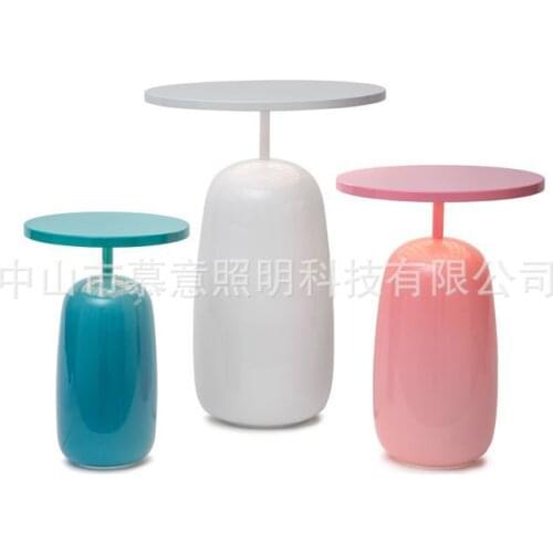 2019 Mushroom umbrella macaron fresh small table lamp White pink green bedroom living room bedside lamp