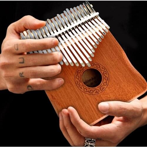 21 Key Mahogany Kalimba Parts Set With stickers Wooden Thumb Piano Shrapnel Musical Instrument Accessories For Adult Beginners