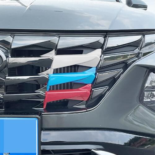 3PCS CAR STYLING GRILLE GIRLL TRIM GARNISH COVERS FOR HYUNDAI TUCSON NX4 2020 2021 ACCESSORIES
