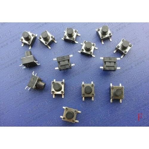 30Pcs Touch switch 4-pin SMD switch panel button Micro switch 6*6*7