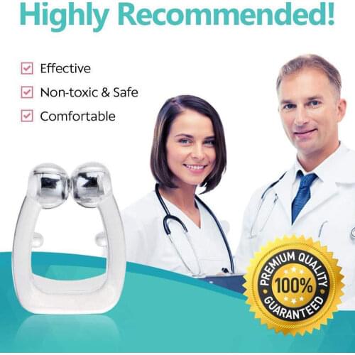 4PCS Silicone Magnetic Anti Snore Stop Snoring Nose Clip Sleep Tray Sleeping Aid Apnea Guard Night Device with Case