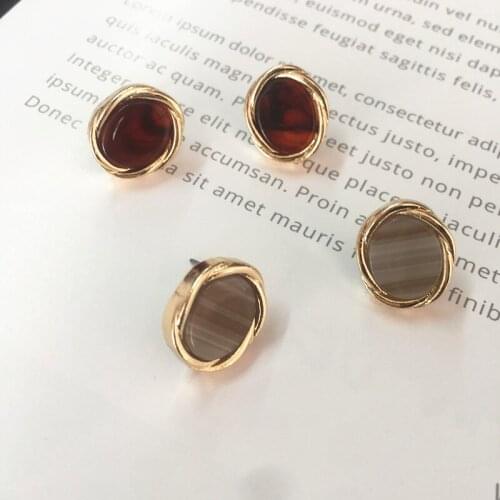 Free shipping 10 pair / lot fashion jewelry accessories new design geometry acid resin earrings