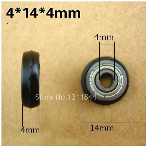 Free shipping 3d printer bearing 604zz 10pcs Deep groove ball 4x14x4mm instrument windows small wheels