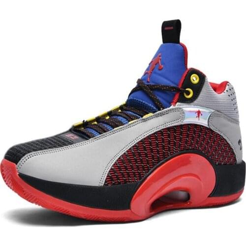 High-Top Mesh Basketball Shoes Mens Cushioning Light Basketball Sneakers Professional Men Breathable Outdoor Street Sport Shoes