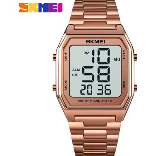SKMEI Men Digital Sport Watches SKMEI Brand 2 Time Countdown Stopwatch Fashion LED Electronic Wristwatch Male Clock Reloj Hombre