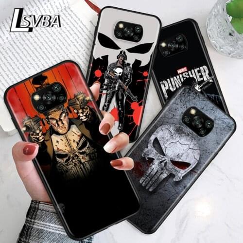 Punisher Frank Castle For Xiaomi Poco C3 M3 M2 X3 NFC X2 F3 F2 Pro F1 Mi Play Mix 3 A2 Lite A1 6 5 Pro Phone Case