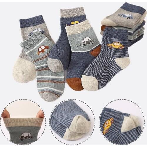 Children Socks Cartoon Socks For Kids 5pairs/lot Girls School Socks 1-8T Teenager Stuff Soft Boys Socks Toddler Knee Clothing