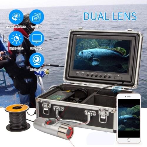 Dual Lens Fishing Camera Photo and Video Recording Under Water Camera WF21 Waterproof Fish Finder 2.25 Cable 4500mah Battery