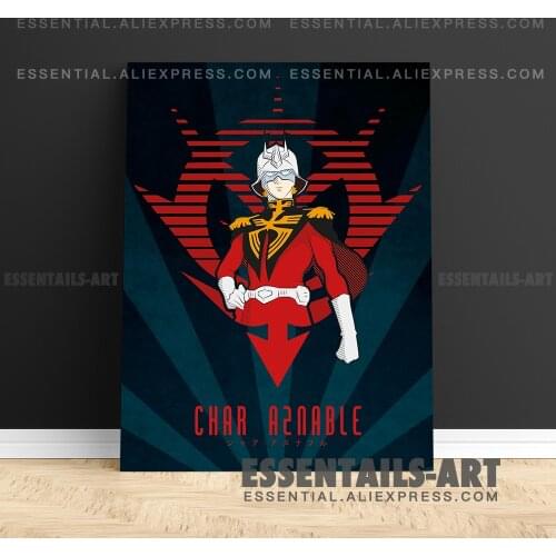 Char Aznable The Gundam Anime Poster Canvas Wall Art Painting Decor Pictures Bedroom Study Living Room Home Decoration Prints