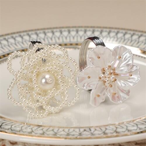 Napkin Rings Buckle Flower Holder Alloy Napkin Buckle For Hotel Wedding Party Banquet Home Table Decoration
