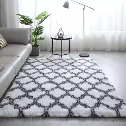 Bedroom Carpet Living Room Fashionable Long Hair Bedroom Mat Windows Foot Mattress Blankets Carpet Table Bedside Carpet 2021