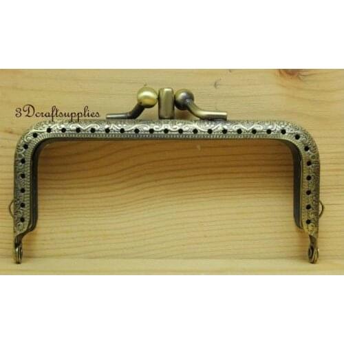 Metal frame sewing double bag purse frame clasp 10.5 cm Sew on Anti bronze C435