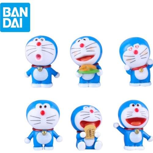 6 Styles Anime Doraemon Mini Pvc Action Figures Toys For Kids Children Christmas Gifts Doraemon Model Garden Landscape Dolls Toy