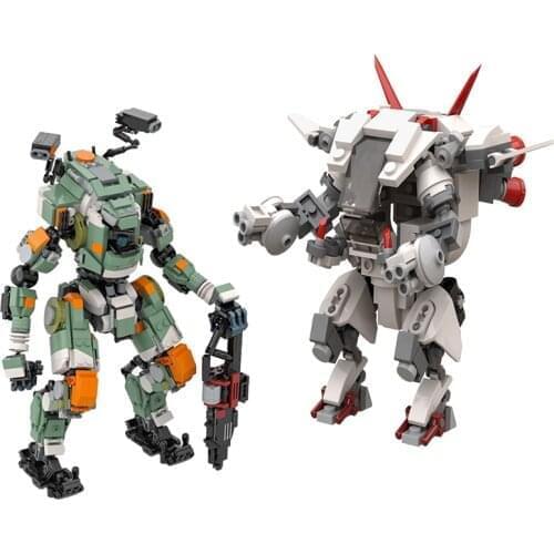 MOC Rabbit Vanguard Team BT-7274 Robot Titanal Building Blocks Morphing Gatling Destroyer Bricks Machine Children Toys Gifts