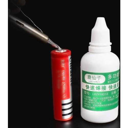 Powerful rosin soldering agent No-clean flux Stainless steel white steel plate iron 18650 battery welding water liquid flux