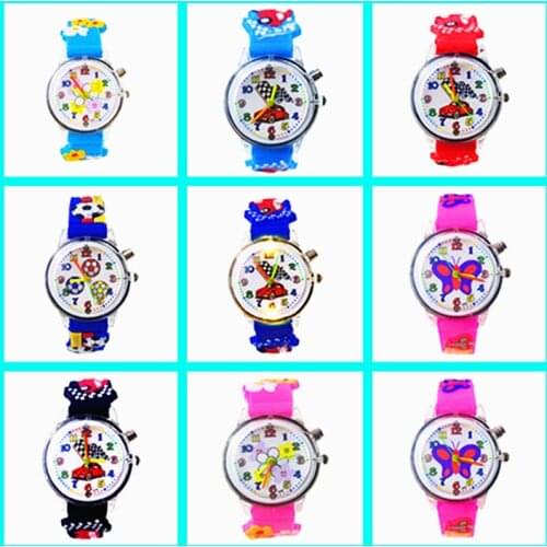 Cartoon Luminous Kids Watches Girls Color Light Source Silicone Children Watch Boys Gift Clock Wrist Relogio Feminino Reloj