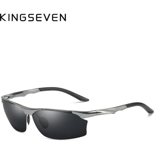 KINGSEVEN New Men Vintage Fashion Pilot Sunglasses Polarized Classic Brand Sun Glasses Coating Lens Driving Eyewear For Men