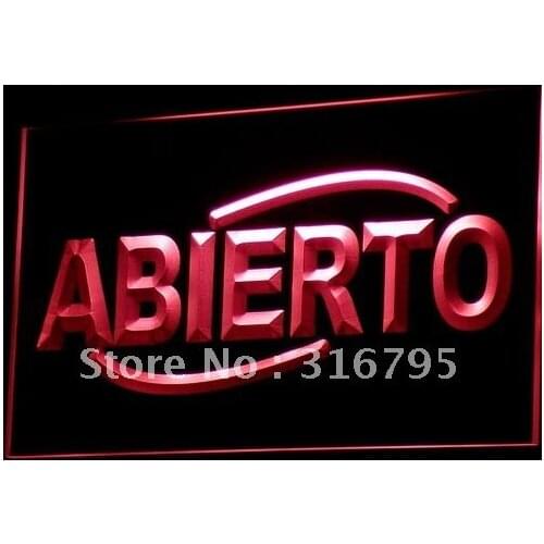 I535 ABIERTO Food Cafe Restaurant NEW LED Neon Light Light Signs On/Off Swtich 20+ Colors 5 Sizes