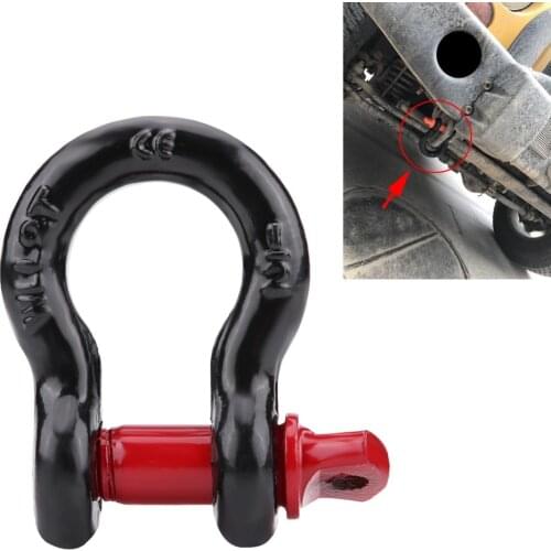 New Auto Steel Heavy Duty Galvanized Shackles D Ring 2T 4400lbs/4.75T 10000lbs Capacity for Vehicle Recovery Towing Car New