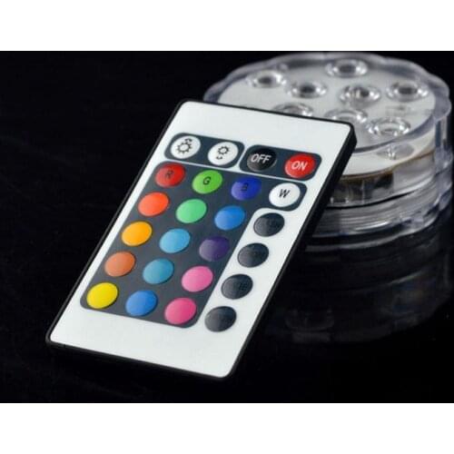 200pcs RGB Multicolors Mini Remote Control Submersible LED Light Waterproof LED Vase Base Light For Wedding Party Decor ZA1272