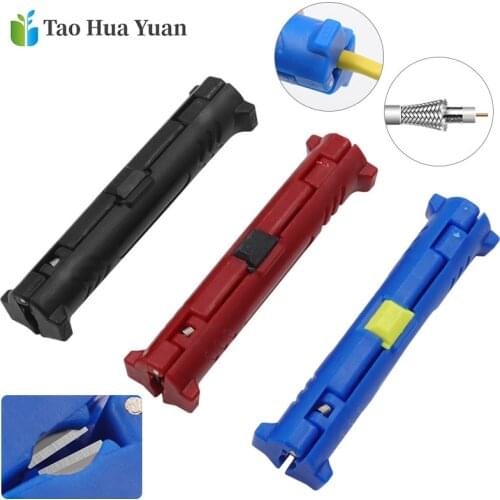 Portable Multi-functional Electric Wire Stripper Pen Wire Cable Pen Cutter Rotary Coaxial Cutter Stripping Machine Pliers Tool