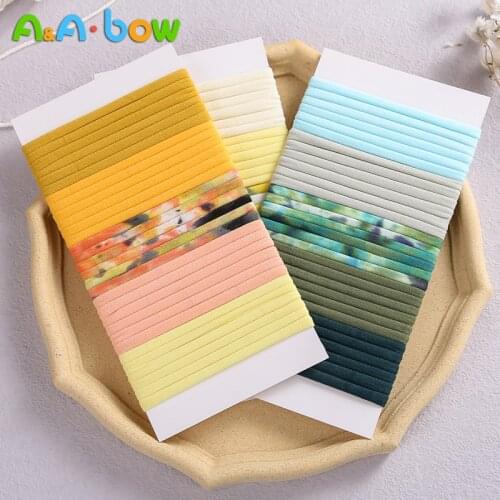 30pcs/pack Fashion Patchwork Nylon Headband Baby Hairband for Baby Girls Gradient Color Soft Elastic Hair Band Hair Accessories