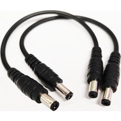 NCHTEK DC Power Plug 5.5x2.1mm Double Male Cable For CCTV Cameras ,5.5/2.1 DC Male to Male Connector Cord/Free shipping/30PCS