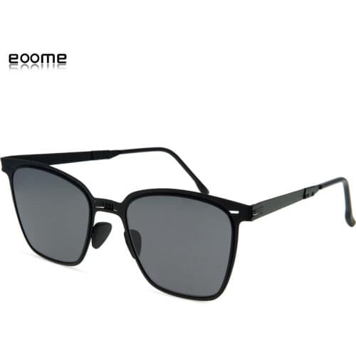 Eoome Men Metal and Folding Driving Polarized Sunglass Square Shape Mirror Lens UV protection in 24 hours fast shipping