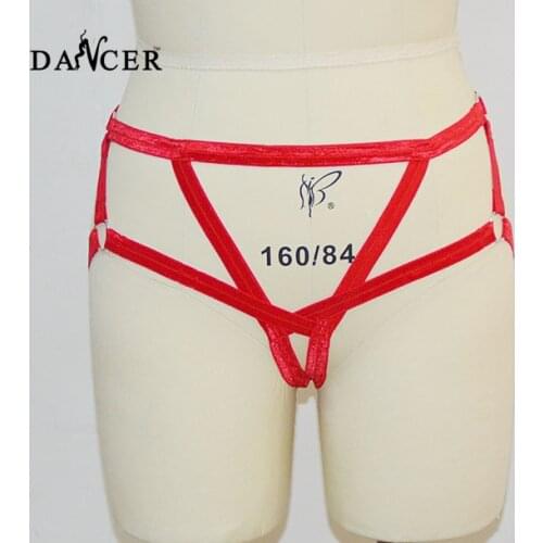 Red Sexy Briefs Punk Underpant Adult Thong Women Adjustable Bottom Panties Thigh Harness Lingerie Fetish Wear Bodysuit L0001