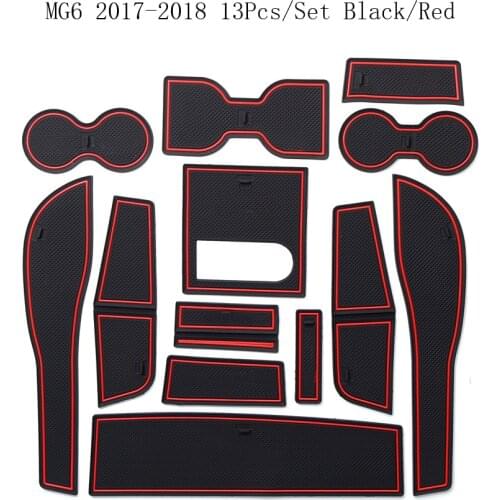 Interior Styling Car Cup Hole Cushion for MG GT 2015 MG6 2017-2018 ZS Chery E3 Arrizo 5 5E Door Slot Mat Fluorescence Latex Pad