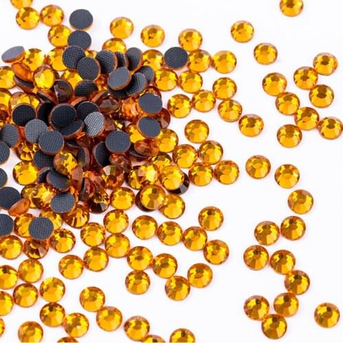 High Quality Iron on Strass Crystal Hotfix Flat Back Rhinestones 288pcs-1440pcs Glass Rhinestones Stones for Clothes Decoration