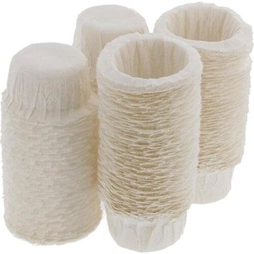 100pcs/Set Coffee Filters Single Serving Paper for Coffee Machine White Filter Paper Cake Cup Coffee Disposable Paper Bowl