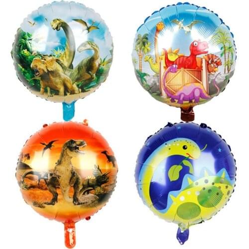 18 inch dinosaur party balloon Jurassic dinosaur world birthday theme party decoration aluminum foil balloons can be wholesale