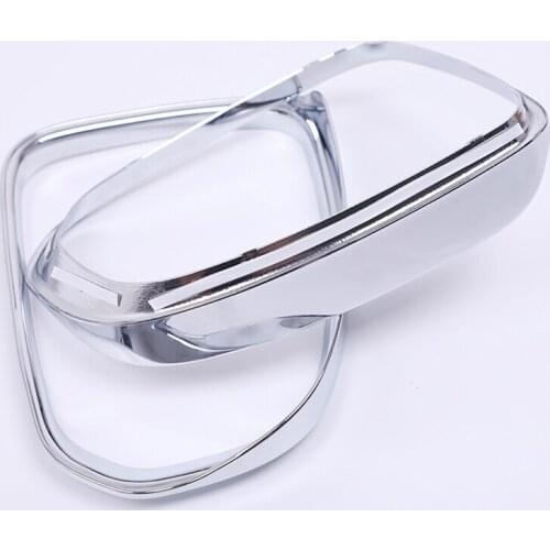 2018 For Volvo XC60 Car Rearview Mirror Block Rain Eyebrow Cover Trim ABS Plastic Chrome Auto Exterior Accessories Styling 2 Pcs