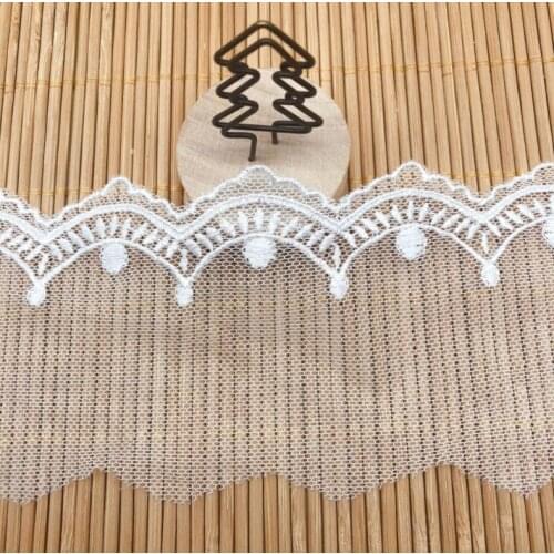 2 Yards Super Pretty Polyester Cotton Cloth Colorful Embroidered Lace Fabric DIY Handmade Materials Lace Trim Free Shipping