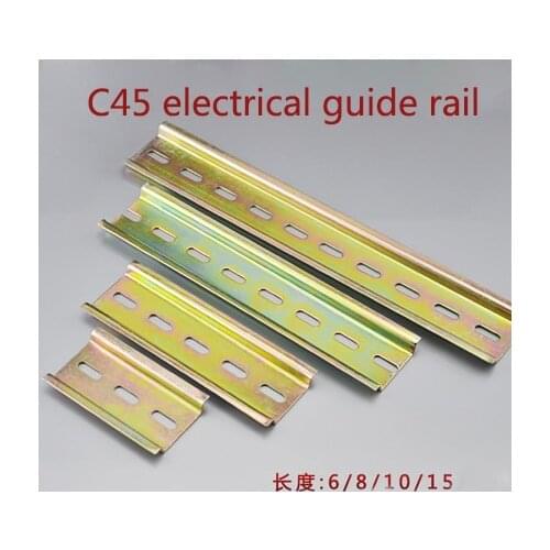 1pcs Universal Type 35mm 0.5 Meter Aluminum Slotted DIN Rail for C45 DZ47 Terminal Blocks Contactor etc