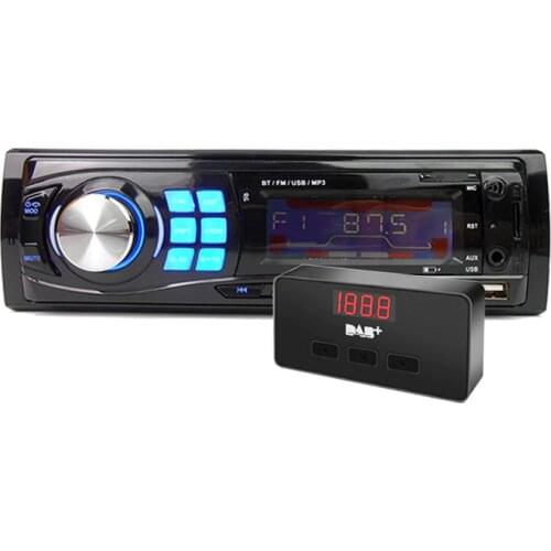 1DIN BT Car Stereo Car Radio Audio Auto MP3 Player Bluetooth Handsfree In-dash Double USB + DAB Radio Signal Receiver Antenna