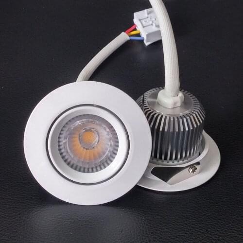 12pcs 6W/7W Driverless COB LED Donwlights Kitchen Bedroom Foyer Driverfree Dimmable Ceiling LED Spot Light AC220V Input Directly