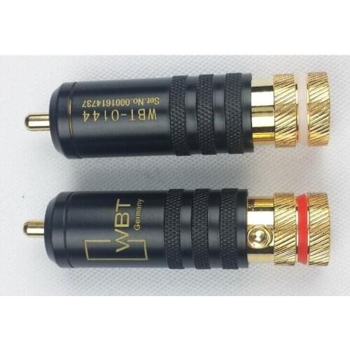 Free shipping WBT-0144 Gold plated RCA plug 4pcs/lot
