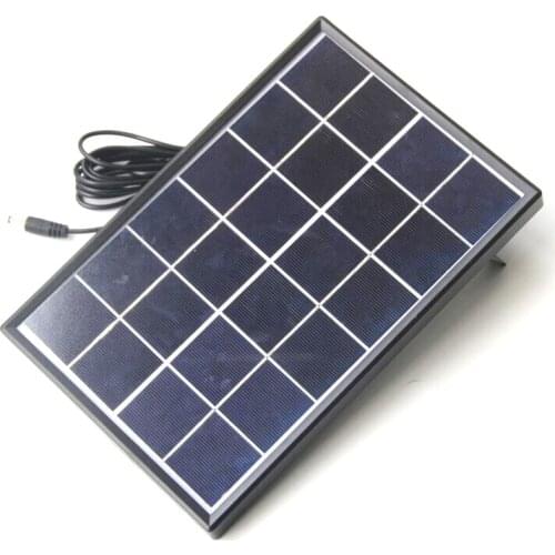 BUHESHUI 2pcs 6W 6V Solar Cell Polycrystalline Solar Panel Power System For 3.7V Battery Charger Led Light DC 5521 Cable 3M