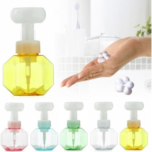 Flower Foam Bottle Refillable Hand Soap Dispenser Bathroom Pump Blister