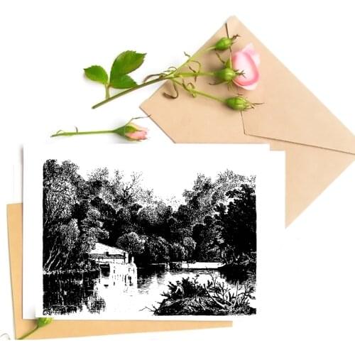 House / River Transparent Clear Stamps for DIY Scrapbooking/Card Making Stamps Fun Decoration Supplies