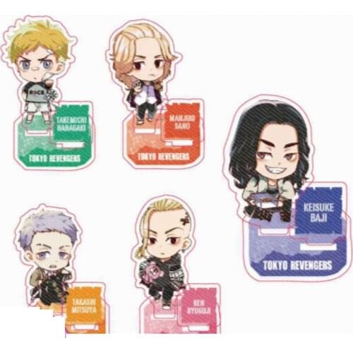 Anime Tokyo Revengers Sano Manjirō Hanagaki Takemichi Double Plug Acrylic Stand Figure Model Plate Display Desktop Decor Cartoon