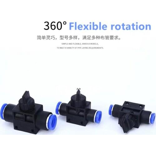 HVFF-6 Pneumatic Air 2 Way Quick Fitting Push Connector Tube Hose Plastic 4 6 8 10 12mm Pneumatic Parts Connector Joint Fitting