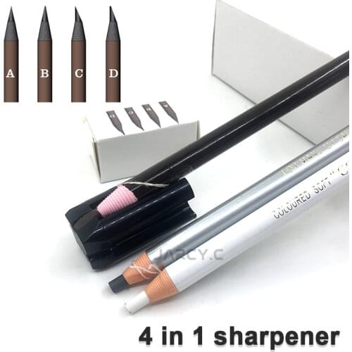 New Microblading Eyebrow Pencil Sharpening Kit Permanent Makeup Tattoo Supplies for Waterproof Eyebrow Pencil Sharpener Tip Thin